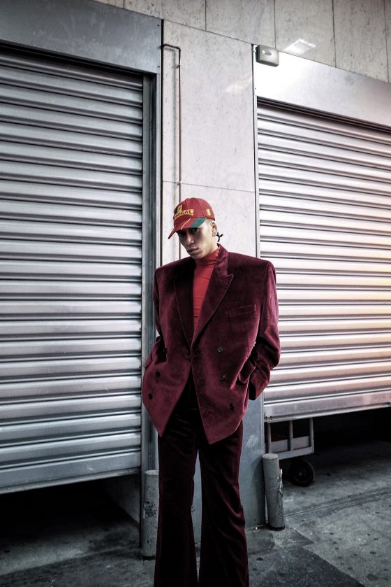 All clothes BALENCIAGA, cap model’s own