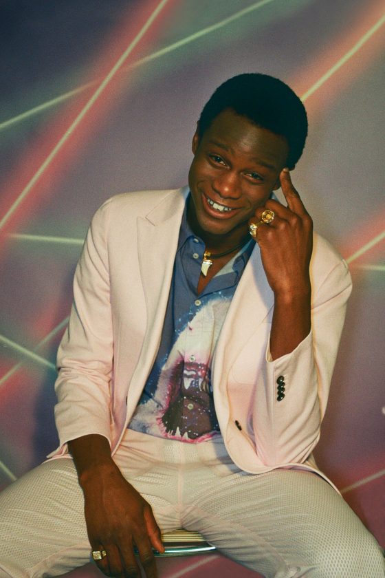 Ousman Sane / Boom Models. Suit by Z Zegna, shirt by MSGM
