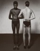 Abdoulaye wears jumpsuit by GIVENCHY briefs by RON DORFF shoes by CELINE Alejandro wears briefs by RON DORFF tights by FALKE shoes by BALENCIAGA