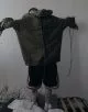 Oversized sweatshirt by Juun J, shorts from stylist’s archive.