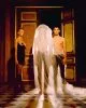 All clothes by Saint Laurent by Anthony Vaccarello, Veil by Les Mauvais Garçons
