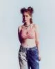 Molly wears, bra handmade by stylist, bra by Agent Provocateur, jeans by Givenchy, belt & jewellery from stylist’s archive