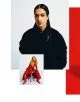 Rayane wears bomber jacket by Collection Homme, Dior shirt by GmbH. Tya wears coat & tights by Junya Watanabe boots by Lanvin