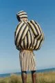 Jacket & knee lengh stripe top by Kenzo, cardigan by The Contemporary Wardrobe